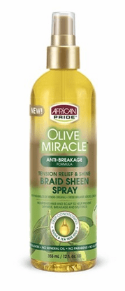 African Pride Olive Miracle extra shine  Braid Sheen Spray