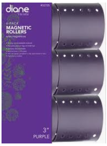 Diane 6-Pack Magnetic Rollers 3” Purple