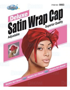 Dream World Satin Deluxe Luxury Wrap Cap Red