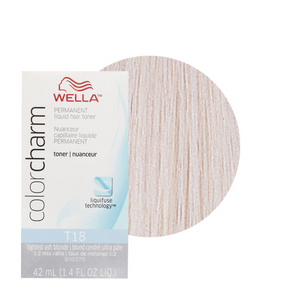 Wella Colorcharm Permanent Liquid Hair Toner T18 Lightest Ash Blond