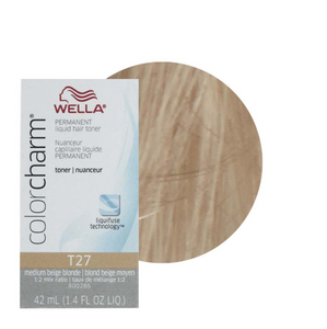 Wella Colorcharm Permanent Liquid Hair Toner T27 Medium Beige Blond