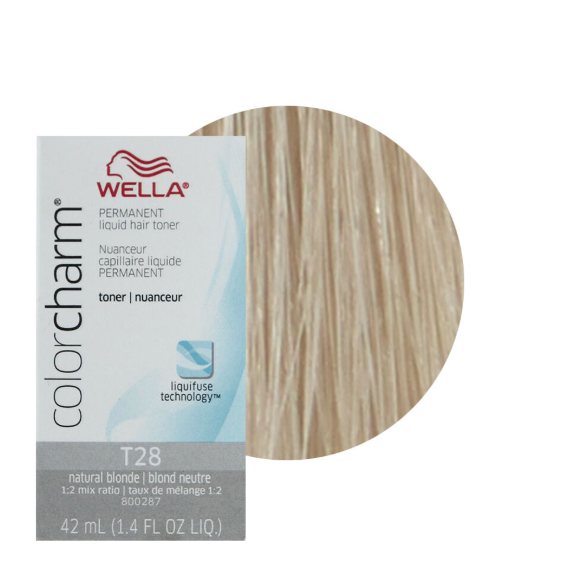 Wella Colorcharm Permanent Liquid Hair Toner T28 Natural Blonde