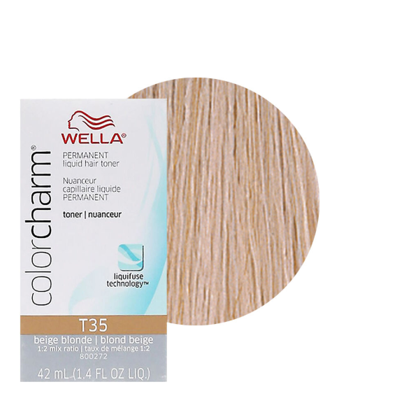 Wella Colorcharm Permanent Liquid Hair Toner T35 Beige Blonde